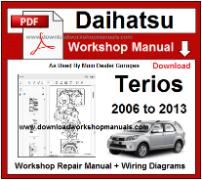 Daihatsu Terios Service Repair Workshop Manual Download